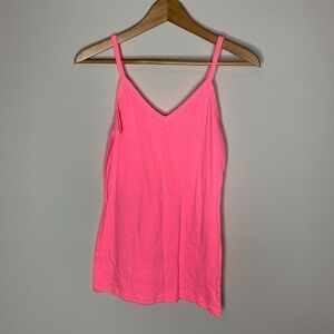 Pink V-Neck Tank Top
